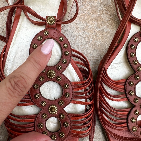 CHRISTIAN DIOR DESIGNER SHOES FOR WOMEN DIOR ALLEGRIA SANDAL FLAMENCO - Picture 14 of 16